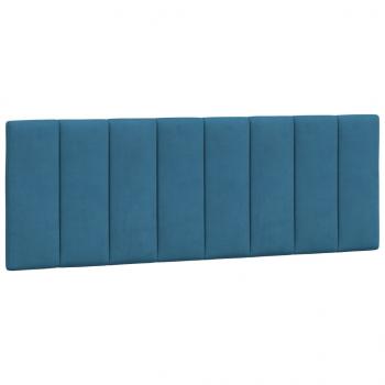 Bett mit Matratze Blau 140x190 cm Samt