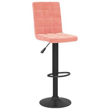 Barhocker 2 Stk. Rosa Samt