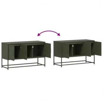 TV-Schrank Olivgrün 100,5x39x60,5 cm Stahl