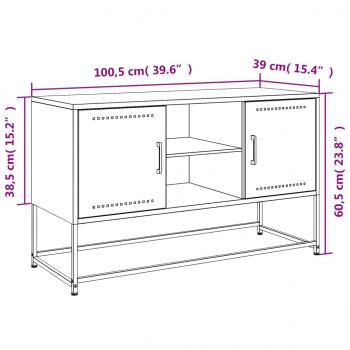 TV-Schrank Rosa 100,5x39x60,5 cm Stahl