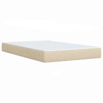 Boxspringbett mit Matratze Creme 120x200 cm Stoff