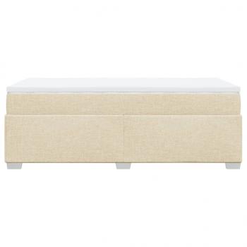 Boxspringbett mit Matratze Creme 100x200 cm Stoff