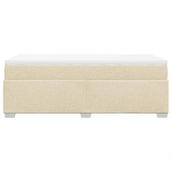 Boxspringbett mit Matratze Creme 80x200 cm Stoff