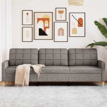 ARDEBO.de - 3-Sitzer-Sofa Taupe 210 cm Stoff