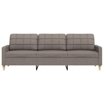 3-Sitzer-Sofa Taupe 210 cm Stoff