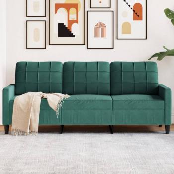 ARDEBO.de - 3-Sitzer-Sofa Dunkelgrün 180 cm Samt