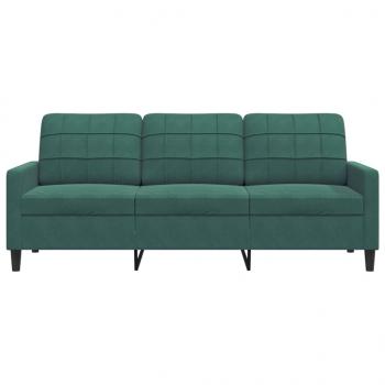 3-Sitzer-Sofa Dunkelgrün 180 cm Samt