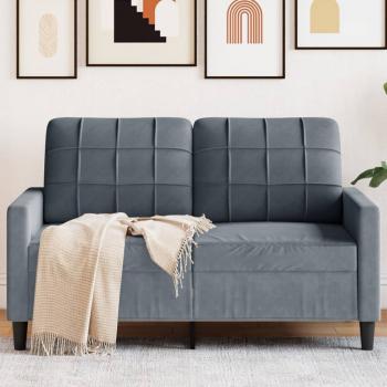 ARDEBO.de - 2-Sitzer-Sofa Dunkelgrau 120 cm Samt