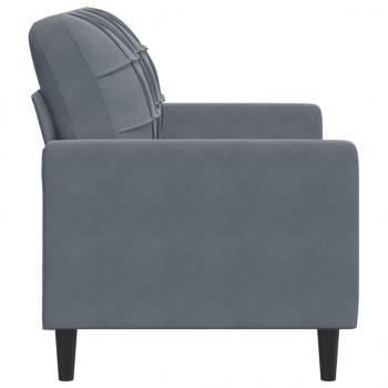 2-Sitzer-Sofa Dunkelgrau 120 cm Samt