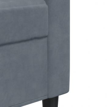 2-Sitzer-Sofa Dunkelgrau 120 cm Samt