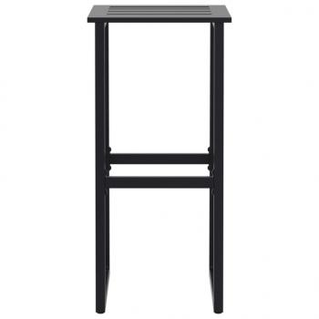 Barhocker 2 Stk. Schwarz 38x38x80 cm Pulverbeschichteter Stahl