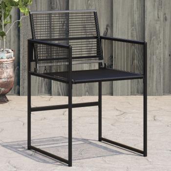 ARDEBO.de - Gartenstühle 4 Stk. Schwarz Poly Rattan