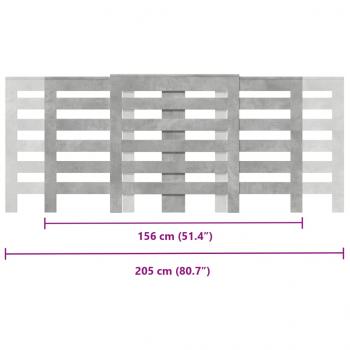 Heizkörperverkleidung Betongrau 205x21,5x83,5 cm Holzwerkstoff