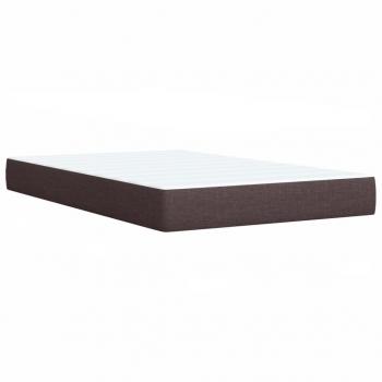 Boxspringbett mit Matratze Dunkelbraun 90x200 cm Stoff