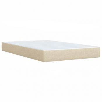 Boxspringbett mit Matratze Creme 90x200 cm Stoff