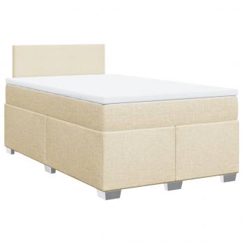 Boxspringbett mit Matratze Creme 120x200 cm Stoff