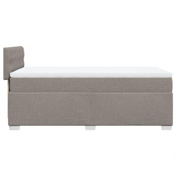 Boxspringbett mit Matratze Taupe 100x200 cm Stoff