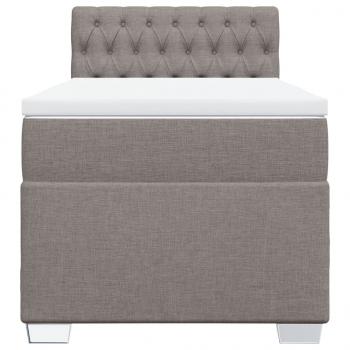 Boxspringbett mit Matratze Taupe 100x200 cm Stoff