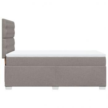 Boxspringbett mit Matratze Taupe 100x200 cm Stoff