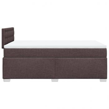 Boxspringbett mit Matratze Dunkelbraun 120x200 cm Stoff