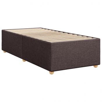 Boxspringbett mit Matratze Dunkelbraun 80x200 cm Stoff