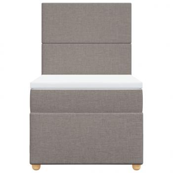 Boxspringbett mit Matratze Taupe 90x190 cm Stoff