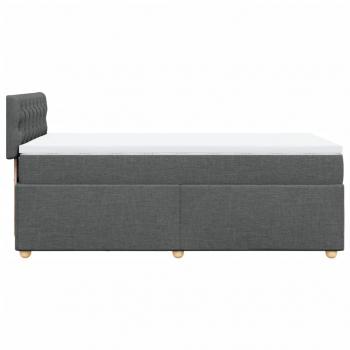 Boxspringbett mit Matratze Dunkelgrau 90x190 cm Stoff