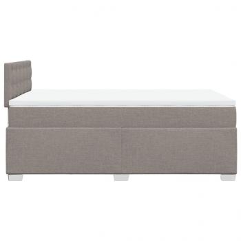 Boxspringbett mit Matratze Taupe 120x200 cm Stoff