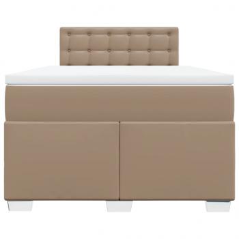 Boxspringbett Matratze Cappuccino-Braun 120x190 cm Kunstleder