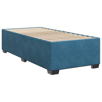 Boxspringbett mit Matratze Dunkelblau 80x200 cm Samt