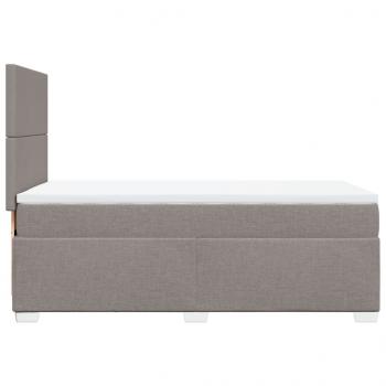 Boxspringbett mit Matratze Taupe 90x190 cm Stoff