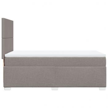 Boxspringbett mit Matratze Taupe 100x200 cm Stoff