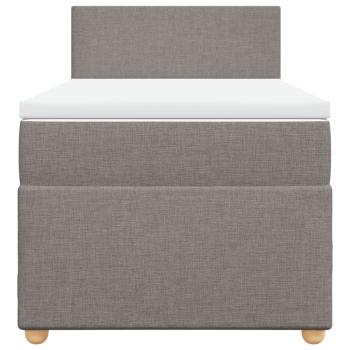 Boxspringbett mit Matratze Taupe 90x200 cm Stoff