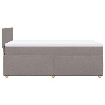 Boxspringbett mit Matratze Taupe 100x200 cm Stoff