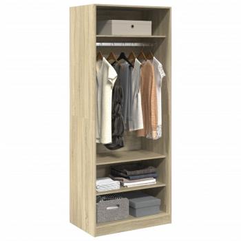 Kleiderschrank Sonoma-Eiche 80x50x200 cm Holzwerkstoff