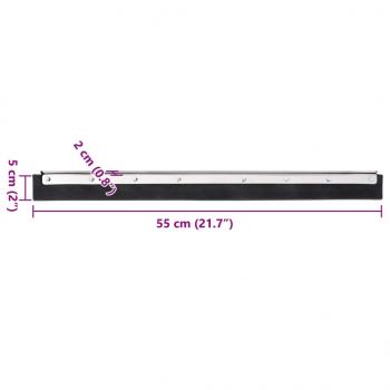 Bodenabzieher 5 Stk. 55x2x5 cm Stahl und Gummi