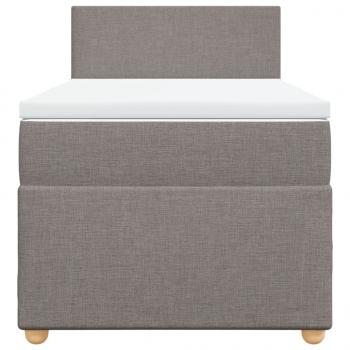 Boxspringbett mit Matratze Taupe 100x200 cm Stoff