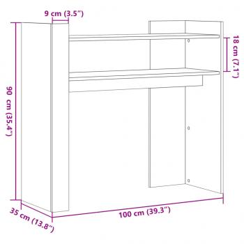 Konsolentisch Grau Sonoma 100x35x90 cm Holzwerkstoff