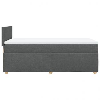 Boxspringbett mit Matratze Dunkelgrau 90x190 cm Stoff