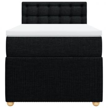 Boxspringbett mit Matratze Schwarz 90x190 cm Stoff