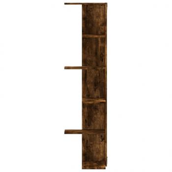 Wand-Eckregal Räuchereiche 36,5x36,5x140 cm Holzwerkstoff