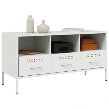 TV-Schrank Weiß 100,5x39x50,5 cm Stahl