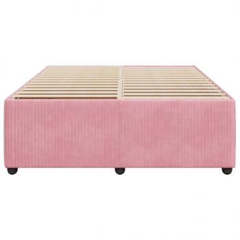 Bettgestell Rosa 140x190 cm Samt