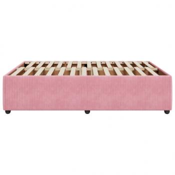 Bettgestell Rosa 140x190 cm Samt