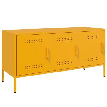 TV-Schrank Senfgelb 100,5x39x50,5 cm Stahl