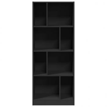 Bücherregal Schwarz 57x28,5x141 cm Holzwerkstoff