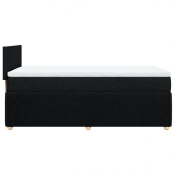 Boxspringbett mit Matratze Schwarz 90x190 cm Stoff