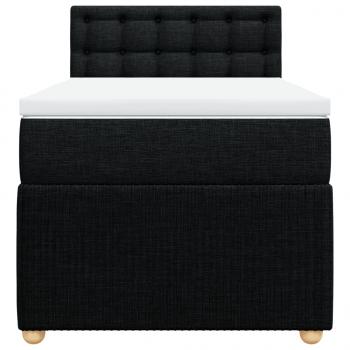 Boxspringbett mit Matratze Schwarz 90x190 cm Stoff