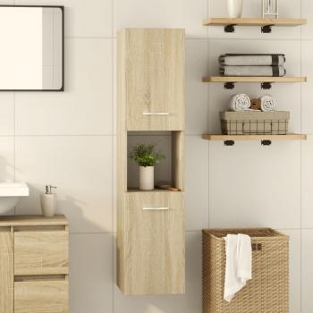 ARDEBO.de - Badezimmerschrank Sonoma-Eiche 30x30x130 cm Holzwerkstoff