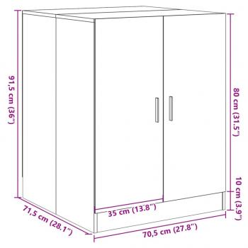 Waschmaschinenschrank Sonoma-Eiche 70,5x71,5x91,5 cm